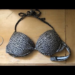cheetah padded bathing suit top